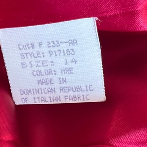 Pendleton Woman's Red Italian Fabric100% Wool Classic Pea Coat Sz 14 - Picture 10 of 10